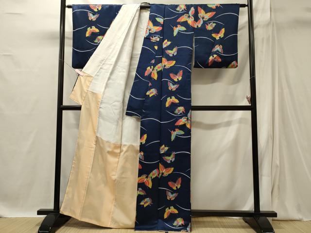 平和屋着物■上質な小紋 舞蝶文 正絹 逸品 CABI1869oy