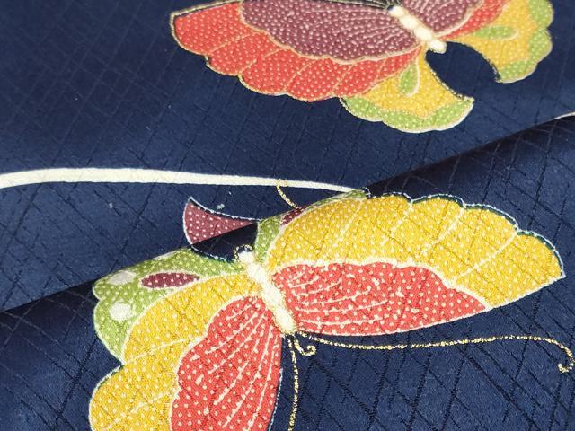 平和屋着物■上質な小紋 舞蝶文 正絹 逸品 CABI1869oy