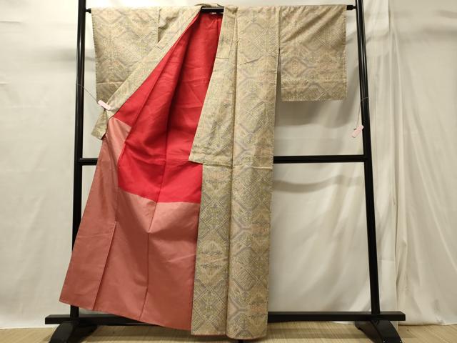 平和屋着物■本場大島紬 7マルキ 幾何学文 正絹 逸品 未使用 CABI1871oy