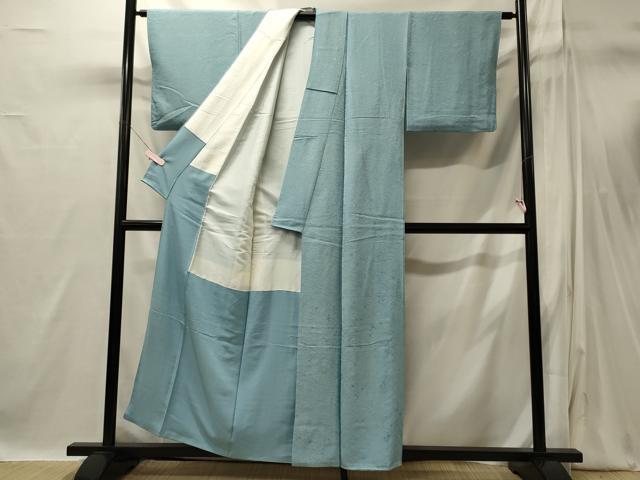 平和屋着物■上質な色無地 芝地紋 秘色色 正絹 逸品 CABI1877oy