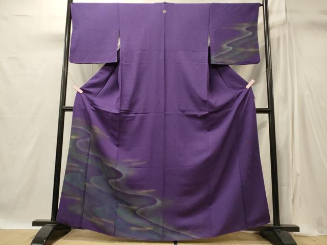 平和屋着物■訪問着 作家物 流線文 正絹 逸品 CABI1882oy