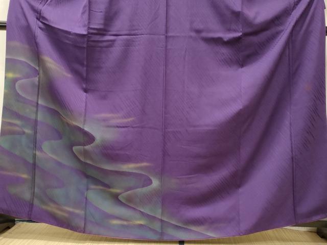 平和屋着物■訪問着 作家物 流線文 正絹 逸品 CABI1882oy