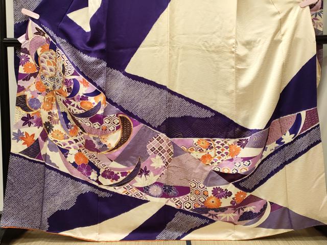 平和屋着物■豪華振袖 駒刺繍 絞り 吉祥花文 金彩 正絹 逸品 CABI1887oy