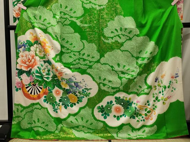 平和屋着物■豪華振袖 駒刺繍 絞り 花車文 金彩 正絹 逸品 CABI1888oy