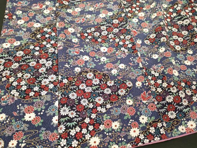 平和屋着物■上質な小紋 雲取り鴛鴦花文 金彩 正絹 逸品 未使用 CABI1914oy