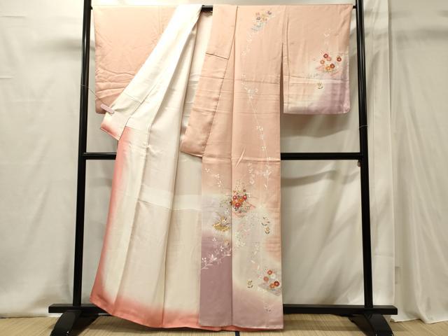 平和屋着物■訪問着 花筏 暈し染め 金彩 正絹 逸品 CABI1919oy