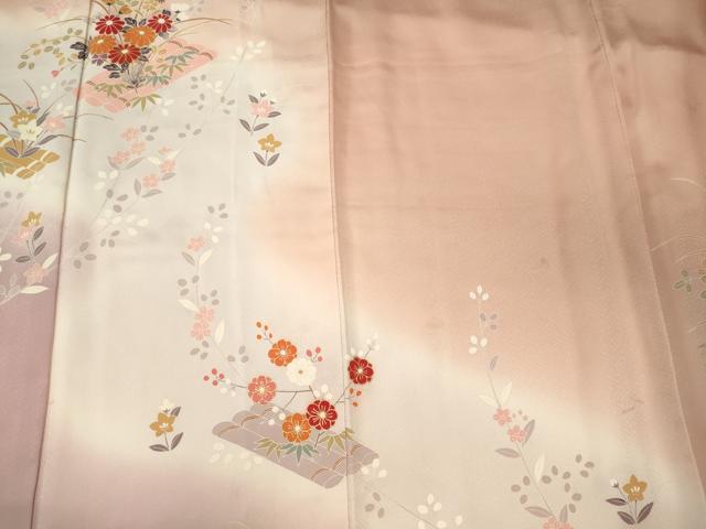 平和屋着物■訪問着 花筏 暈し染め 金彩 正絹 逸品 CABI1919oy