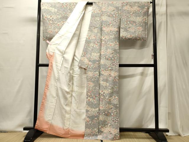 平和屋着物■上質な小紋 雲取り吉祥花文 正絹 逸品 CABI1927oy