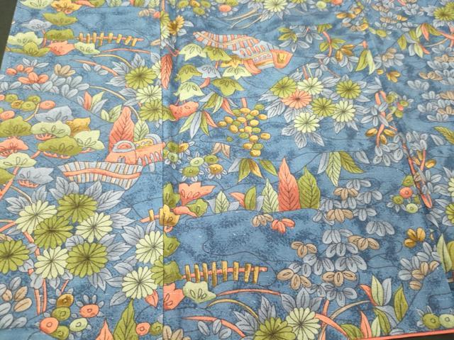平和屋着物■上質な小紋 紬地 風景花松文 正絹 逸品 CABI1933oy