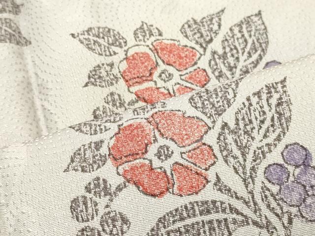 平和屋着物■上質な小紋 草花文 暈し染め 正絹 逸品 未使用 CABI1974oy
