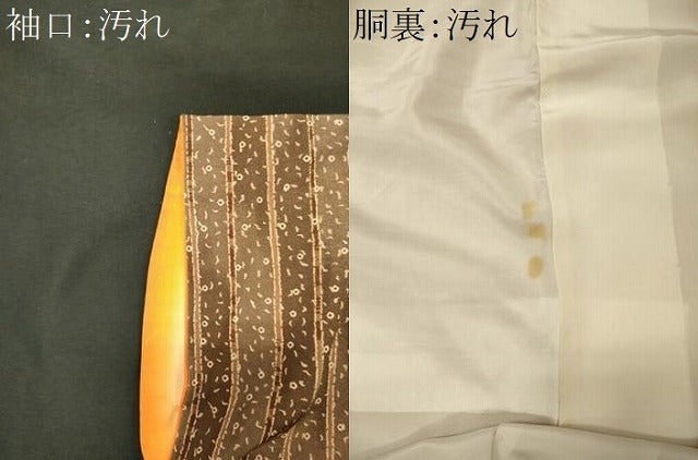 平和屋着物■上質な小紋 草花間道 正絹 逸品 CABI1983oy
