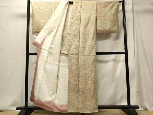 平和屋着物■本場大島紬 7マルキ 貝桶花文 正絹 逸品 CABI1994oy