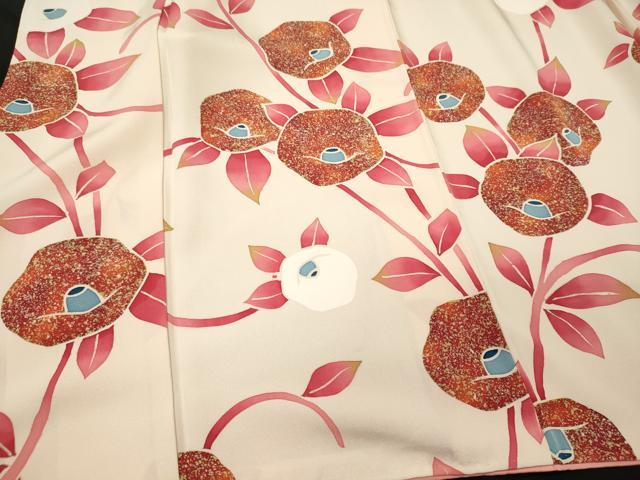 平和屋着物■上質な小紋 椿 正絹 逸品 CABI1996oy