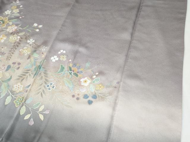 平和屋着物●訪問着 鳳凰更紗草花文 暈し染め 金彩 高島屋扱い 正絹 逸品 CABI2004yc