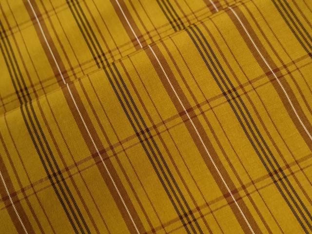 平和屋着物●本場黄八丈 平織 紬 正絹 逸品 CABI2005yc