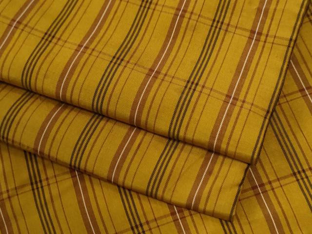 平和屋着物●本場黄八丈 平織 紬 正絹 逸品 CABI2005yc