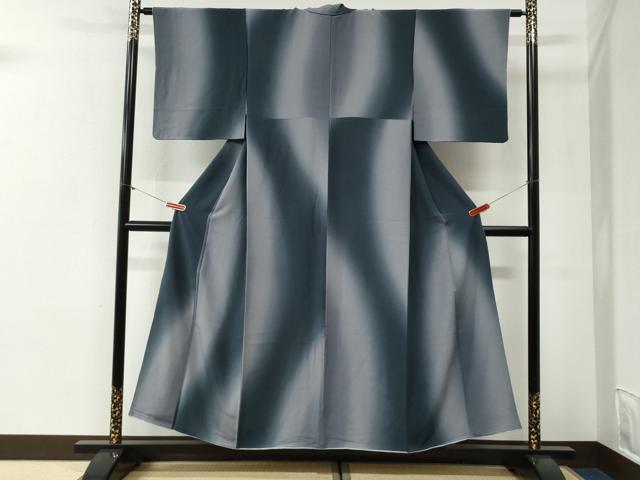 平和屋着物●上質な小紋 霞文 暈し染め 正絹 逸品 CABI2009yc