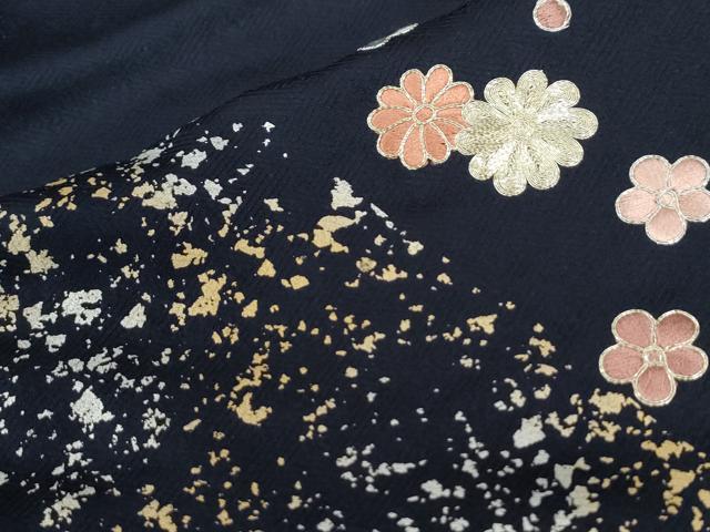 平和屋着物●訪問着 駒刺繍 舞花文 金銀彩 正絹 逸品 CABI2016yc