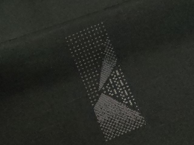 平和屋着物●本場縞大島紬 訪問着 泥染め 地空き 短冊重ね吉祥文 薩摩染織謹製 証紙付き 正絹 逸品 CABI2017yc