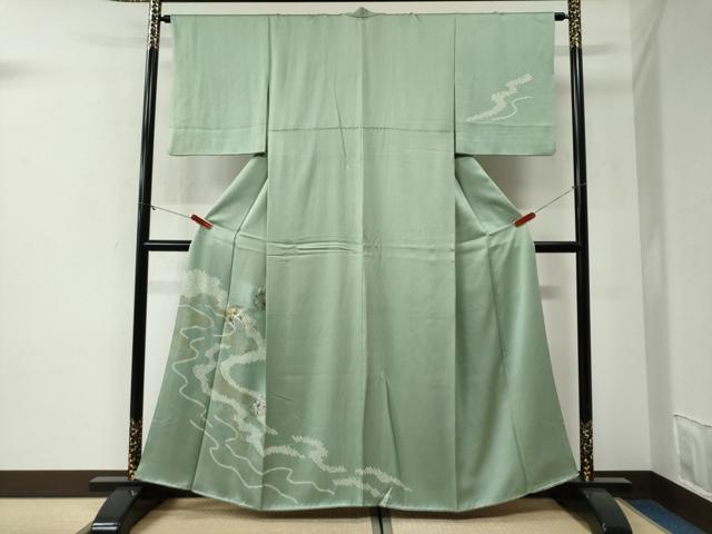 平和屋着物●訪問着 絞り 刺繍 道長吉祥草花文 金彩 正絹 逸品 CABI2019yc
