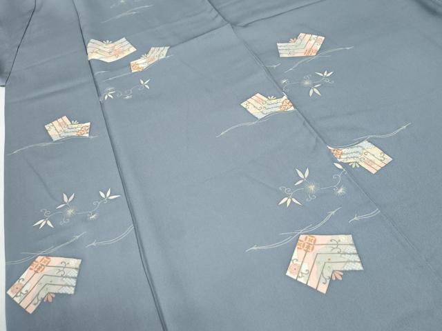 平和屋着物●上質な小紋 吉祥花唐草文 金彩 正絹 逸品 CABI2027yc