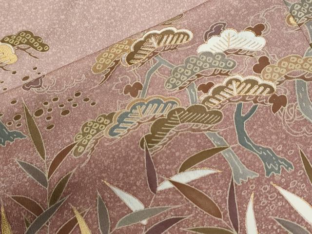 平和屋着物●訪問着 浜松舟文 暈し染め 金彩 正絹 逸品 CABI2031yc