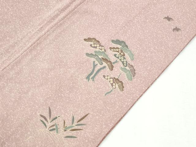 平和屋着物●訪問着 浜松舟文 暈し染め 金彩 正絹 逸品 CABI2031yc