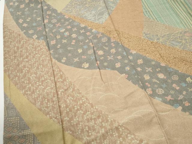 平和屋着物●訪問着 宝尽くし草花文 正絹 逸品 CABI2034yc