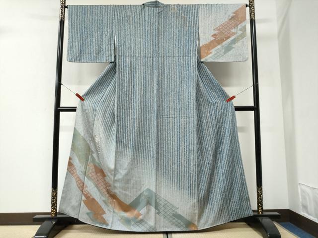 平和屋着物●訪問着 刺繍 吉祥枝垂れ花文 暈し染め 金彩 正絹 逸品 未使用 CABI2035yc