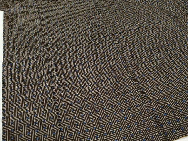 平和屋着物●本場大島紬 龍郷絣 秋名バラ 正絹 逸品 CABI2036yc
