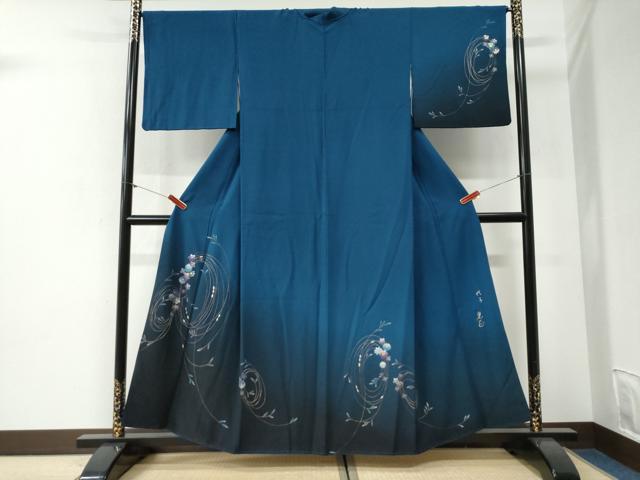 平和屋着物●金彩友禅 卓越技能者・名工・和田光正 訪問着 草花文 暈し染め 金彩 正絹 逸品 CABI2056yc