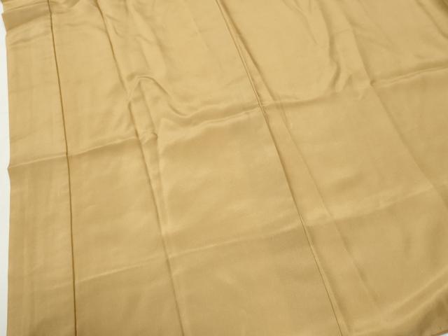 平和屋着物●長襦袢 袷 色無地 飴色 半衿刺繍 正絹 逸品 CABI2084yc