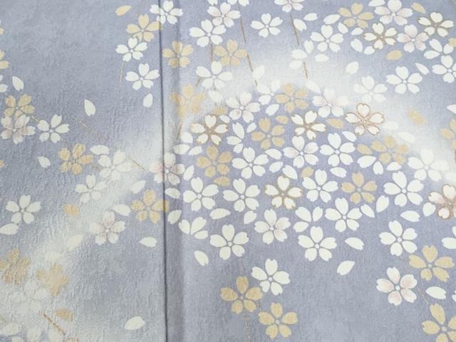 平和屋着物●訪問着 舞桜文 暈し染め 金彩 正絹 逸品 未使用 CABI2089yc