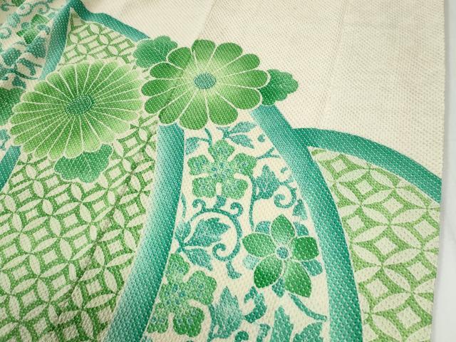 平和屋着物●名門 藤娘きぬたや・総絞り 振袖 花唐草文 正絹 逸品 CABI2106yc