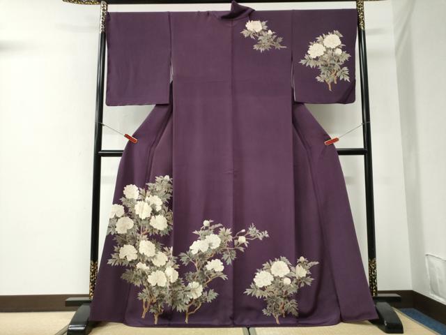 平和屋着物●訪問着 枝牡丹 正絹 逸品 CABI2112yc