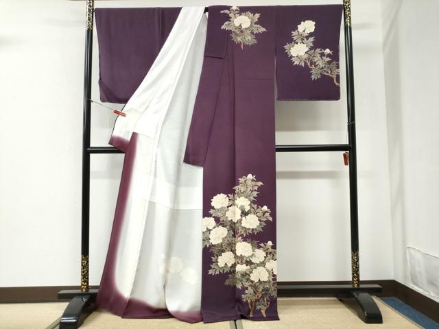 平和屋着物●訪問着 枝牡丹 正絹 逸品 CABI2112yc