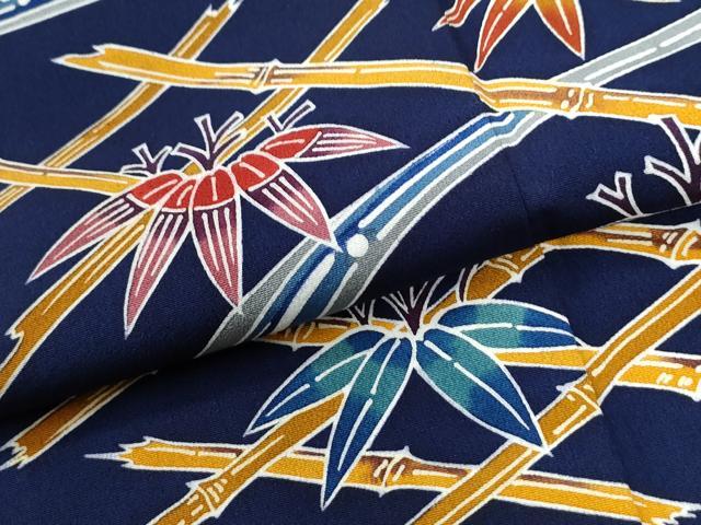 平和屋着物●訪問着 紅型 遠山流水竹垣草花文 正絹 逸品 CABI2114yc