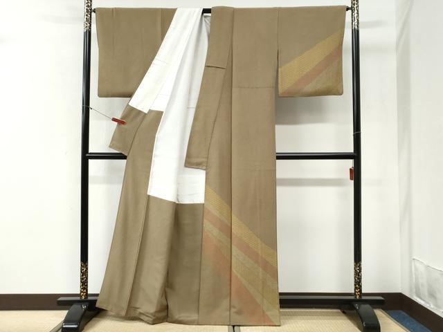 平和屋着物●訪問着 江戸小紋 鮫小紋柄 吉祥花文 正絹 逸品 CABI2116yc