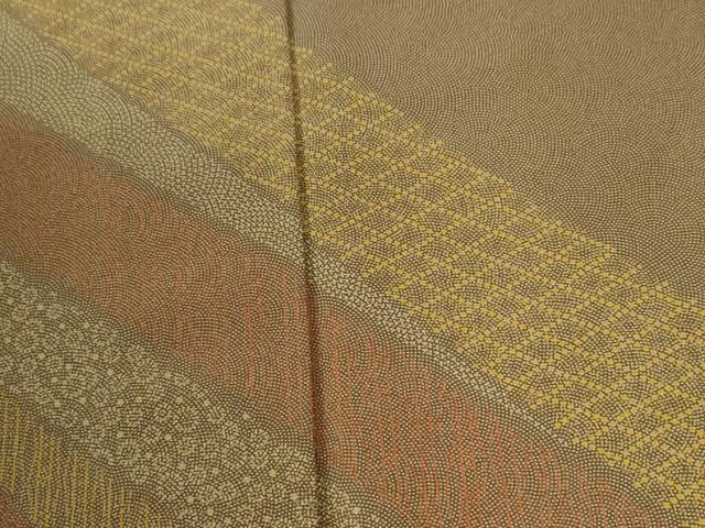 平和屋着物●訪問着 江戸小紋 鮫小紋柄 吉祥花文 正絹 逸品 CABI2116yc