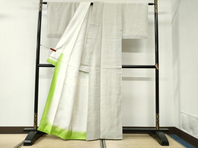 平和屋着物●白鷹お召 蚊絣 正絹 逸品 CABI2120yc