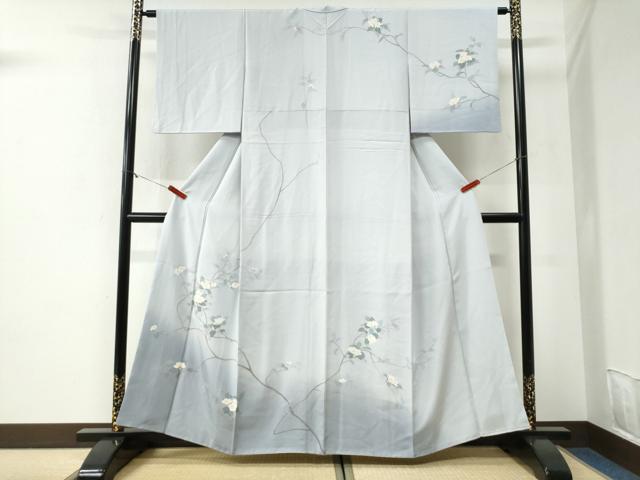 平和屋着物●訪問着 友禅 作家物 枝花文 暈し染め 正絹 逸品 CABI2136yc