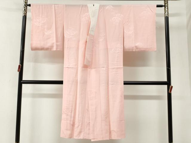平和屋着物●長襦袢 無双仕立て 片輪車地紋 鴇色 正絹 逸品 CABI2138yc