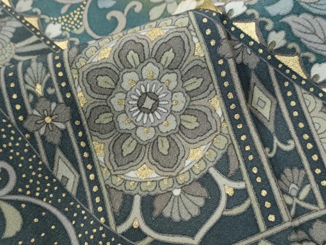 平和屋着物●訪問着 更紗花唐草文 金彩 正絹 逸品 CABI2141yc