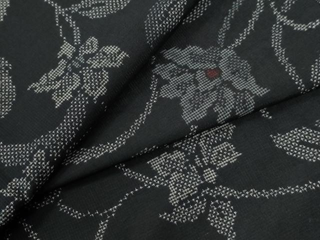 平和屋着物●本場大島紬 9マルキ 更紗花唐草文 ロング丈 正絹 逸品 CABI2148yc