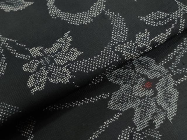 平和屋着物●本場大島紬 9マルキ 更紗花唐草文 ロング丈 正絹 逸品 CABI2148yc