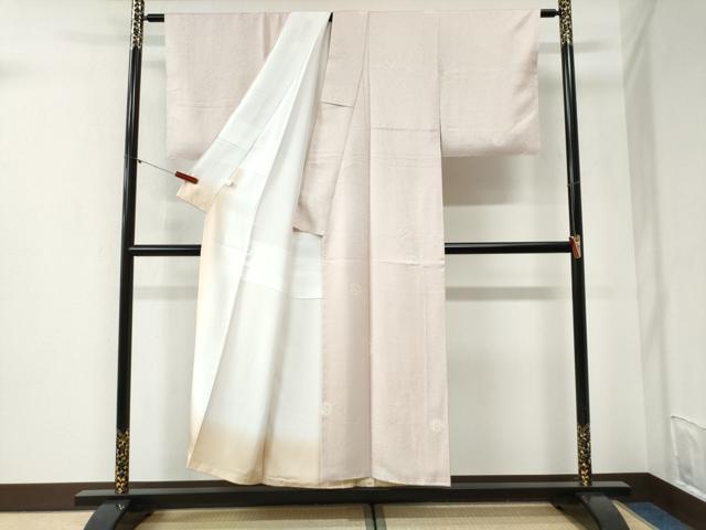 平和屋着物●上質な小紋 花唐草丸文 正絹 逸品 未使用 CABI2151yc