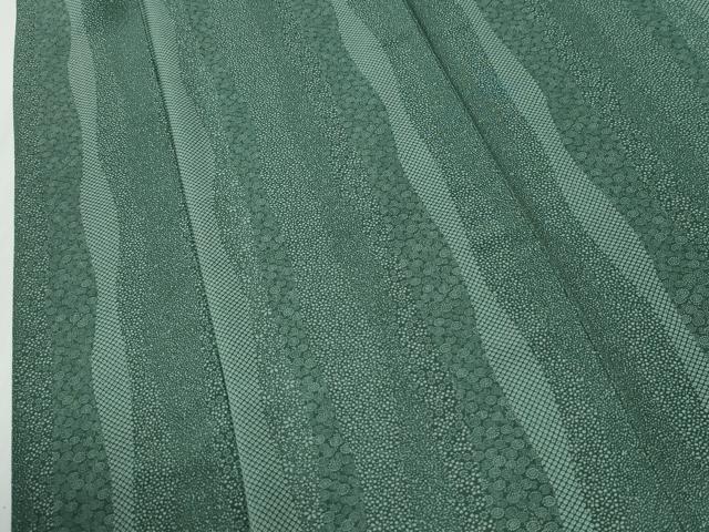 平和屋着物●江戸小紋 よろけ縞花文 正絹 逸品 CABI2153yc