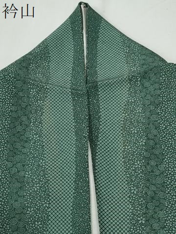 平和屋着物●江戸小紋 よろけ縞花文 正絹 逸品 CABI2153yc