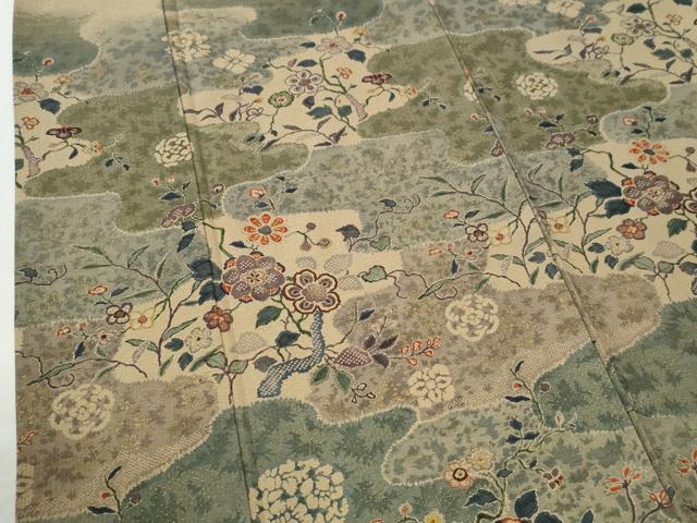 平和屋着物●訪問着 霞草花文 金彩 正絹 逸品 CABI2154yc