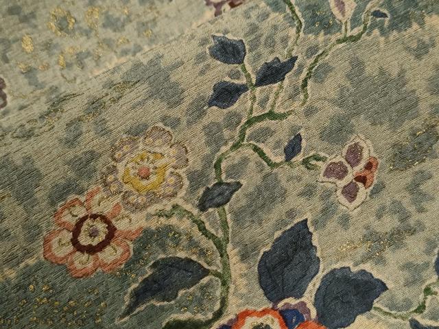 平和屋着物●訪問着 霞草花文 金彩 正絹 逸品 CABI2154yc